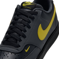 Nike Court Vision Low Sneakers Donkergrijs Geel Zwart