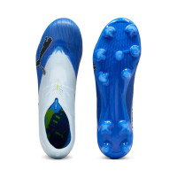 PUMA Ultra Nitro 7 Match Sans Lacets Gazon Naturel Artificiel Chaussures de Foot (MG) Bleu Clair Bleu Lime