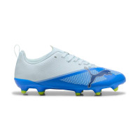 PUMA Ultra 7 Play Gazon Naturel Artificiel Chaussures de Foot (MG) Enfants Bleu Clair Bleu Lime