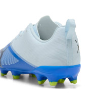 PUMA Ultra 7 Play Gazon Naturel Artificiel Chaussures de Foot (MG) Enfants Bleu Clair Bleu Lime