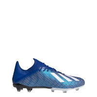 adidas X 19.2 Gras Voetbalschoenen (FG) Blauw Wit Zwart