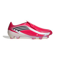 adidas F50 Messi Elite Gazon Naturel Chaussures de Foot (FG) Rouge Vif Noir Blanc