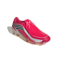 adidas F50 Messi Elite Gazon Naturel Chaussures de Foot (FG) Rouge Vif Noir Blanc