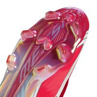 adidas F50 Messi Elite Gazon Naturel Chaussures de Foot (FG) Rouge Vif Noir Blanc