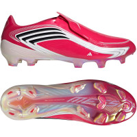 adidas F50 Messi Elite Gazon Naturel Chaussures de Foot (FG) Rouge Vif Noir Blanc
