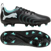PUMA Future 9 Play Gazon Naturel / Artificiel Chaussures de Foot (MG) Enfants Noir Intense Mint Blanc