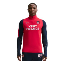 Pull Haut d'Entraînement Nike Atletico Madrid Strike 1/4-Zip 2026-2027 Rouge Bleu Foncé Blanc