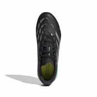 adidas Predator League Gras Voetbalschoenen (FG) Kids Zwart Zilver Mintgroen