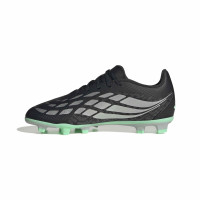 adidas Predator Club Gras / Kunstgras Voetbalschoenen (MG) Kids Zwart Zilver Mintgroen