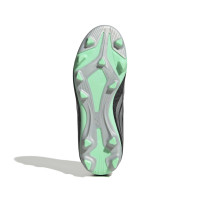 adidas Predator Club Gras / Kunstgras Voetbalschoenen (MG) Kids Zwart Zilver Mintgroen