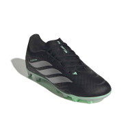 adidas Predator Club Gras / Kunstgras Voetbalschoenen (MG) Kids Zwart Zilver Mintgroen