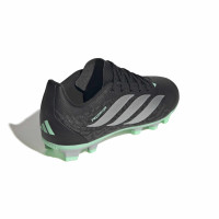 adidas Predator Club Gras / Kunstgras Voetbalschoenen (MG) Kids Zwart Zilver Mintgroen
