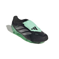 adidas Predator League FT Gras Voetbalschoenen (FG) Kids Zwart Zilver Mintgroen