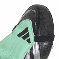 adidas Predator League FT Gras Voetbalschoenen (FG) Kids Zwart Zilver Mintgroen