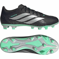 adidas Predator Club Gras / Kunstgras Voetbalschoenen (MG) Zwart Zilver Mintgroen
