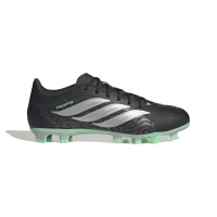adidas Predator Club Gras / Kunstgras Voetbalschoenen (MG) Zwart Zilver Mintgroen