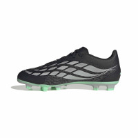 adidas Predator Club Gras / Kunstgras Voetbalschoenen (MG) Zwart Zilver Mintgroen