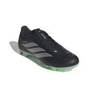 adidas Predator Club Gras / Kunstgras Voetbalschoenen (MG) Zwart Zilver Mintgroen