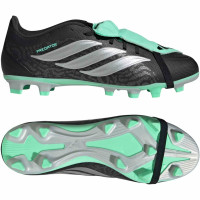 adidas Predator Club FT Gras / Kunstgras Voetbalschoenen (MG) Zwart Zilver Mintgroen