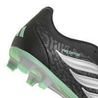 adidas Predator Club FT Gras / Kunstgras Voetbalschoenen (MG) Zwart Zilver Mintgroen