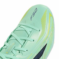 adidas F50 Hyperfast Elite Gras Voetbalschoenen (FG) Kids Mintgroen Zwart Wit