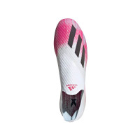 adidas X 19+ Gras Voetbalschoenen (FG) Wit Zwart Roze