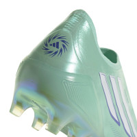 adidas F50 Sparkfusion Elite Veterloze Gras / Kunstgras Voetbalschoenen (MG) Dames Mintgroen Wit Blauw