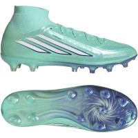 adidas F50 Sparkfusion Pro Mid Gras / Kunstgras Voetbalschoenen (MG) Dames Mintgroen Wit Blauw