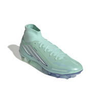 adidas F50 Sparkfusion Pro Mid Gras / Kunstgras Voetbalschoenen (MG) Dames Mintgroen Wit Blauw