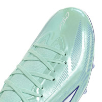 adidas F50 Sparkfusion Pro Mid Gras / Kunstgras Voetbalschoenen (MG) Dames Mintgroen Wit Blauw