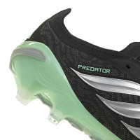 adidas Predator Elite Gras Voetbalschoenen (FG) Zwart Zilver Mintgroen