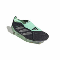 adidas Predator Elite FT Crampons Vissés Chaussures de Foot (SG) Noir Gris Argenté Vert Menthe