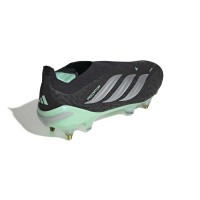 adidas Predator Elite Sans Lacets Crampons Vissés Chaussures de Foot (SG) Noir Gris Argenté Vert Menthe