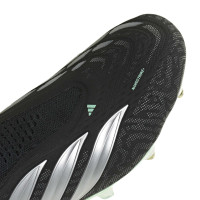 adidas Predator Elite Sans Lacets Crampons Vissés Chaussures de Foot (SG) Noir Gris Argenté Vert Menthe