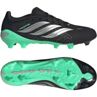 adidas Predator League Gazon Naturel Chaussures de Foot (FG) Noir Gris Argenté Vert Menthe