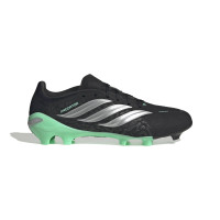 adidas Predator League Gazon Naturel Chaussures de Foot (FG) Noir Gris Argenté Vert Menthe