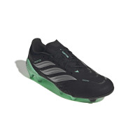 adidas Predator League Gazon Naturel Chaussures de Foot (FG) Noir Gris Argenté Vert Menthe