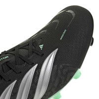 adidas Predator League Gazon Naturel Chaussures de Foot (FG) Noir Gris Argenté Vert Menthe