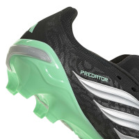 adidas Predator League Gazon Naturel Chaussures de Foot (FG) Noir Gris Argenté Vert Menthe