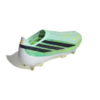 adidas F50 Hyperfast Elite Sans Lacets Crampons Vissés Chaussures de Foot (SG) Vert Menthe Noir Blanc