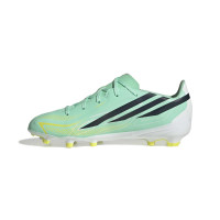adidas F50 Hyperfast League Gazon Naturel Chaussures de Foot (FG) Enfants Vert Menthe Noir Blanc