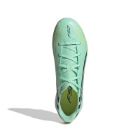 adidas F50 Hyperfast League Gazon Naturel Chaussures de Foot (FG) Enfants Vert Menthe Noir Blanc