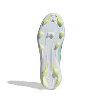 adidas F50 Hyperfast League Gazon Naturel Chaussures de Foot (FG) Enfants Vert Menthe Noir Blanc