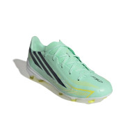 adidas F50 Hyperfast League Gazon Naturel Chaussures de Foot (FG) Enfants Vert Menthe Noir Blanc