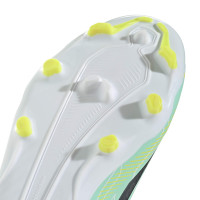 adidas F50 Hyperfast League Gazon Naturel Chaussures de Foot (FG) Enfants Vert Menthe Noir Blanc