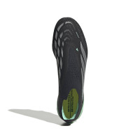 adidas Predator Elite Sans Lacets Gazon Naturel Chaussures de Foot (FG) Noir Gris Argenté Vert Menthe
