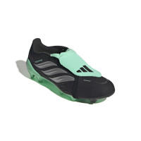 adidas Predator League FT Gras Voetbalschoenen (FG) Zwart Zilver Mintgroen