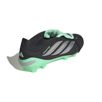 adidas Predator League FT Gras Voetbalschoenen (FG) Zwart Zilver Mintgroen