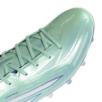 adidas F50 Sparkfusion Elite Gras / Kunstgras Voetbalschoenen (MG) Dames Mintgroen Wit Blauw