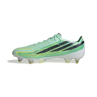 adidas F50 Hyperfast Elite Crampons Vissés Chaussures de Foot (SG) Vert Menthe Noir Blanc